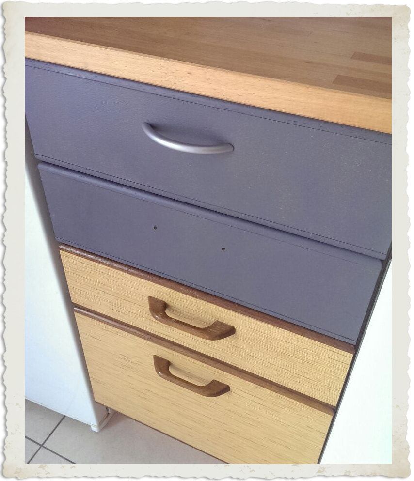 Küche lackieren neue Griffe direkter Vergleich